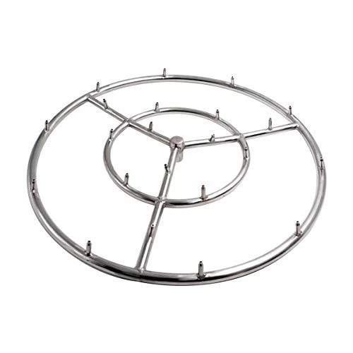 18 Inch Round Stainless Steel Fire Pit Jet Burner Ring High Flame view 1