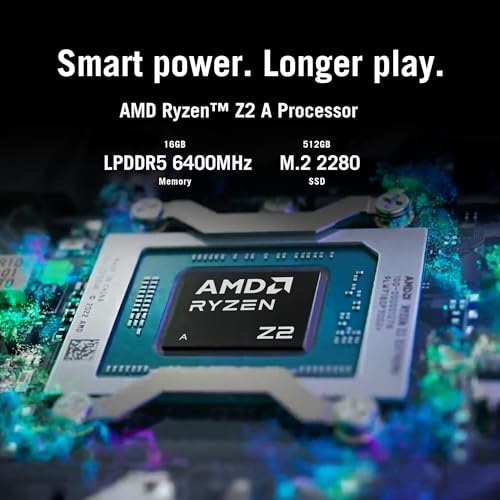 ASUS ROG Xbox Ally – 7” 1080p 120Hz Touchscreen Gaming Handheld, 3-month Xbox Game Pass Premium included, AMD Ryzen Z2 A, 16GB RAM, 512GB SSD, White view 4